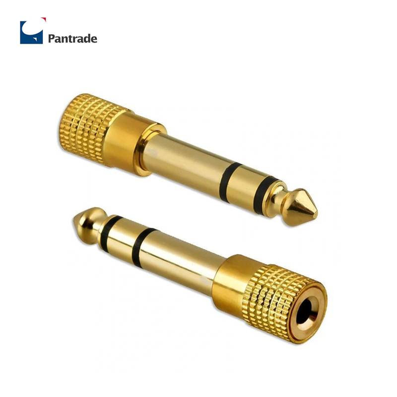 6 3mm 1 4 U0026quot Male Plug To 3 5mm 1 8 U0026quot Female Jack Stereo