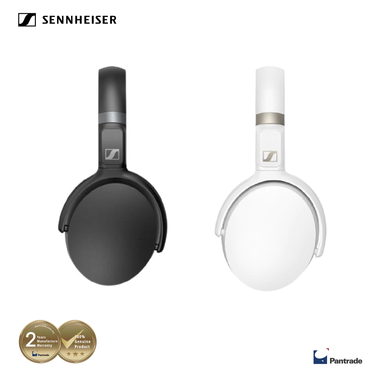 Sennheiser HD450BT Wireless Headphones ( Black / White )