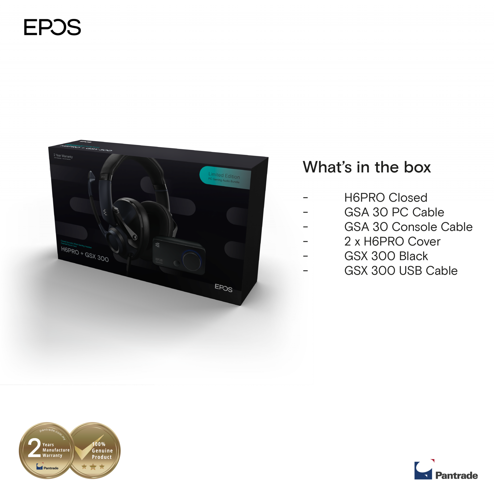 EPOS Sennheiser H6PRO Audio Bundle Closed